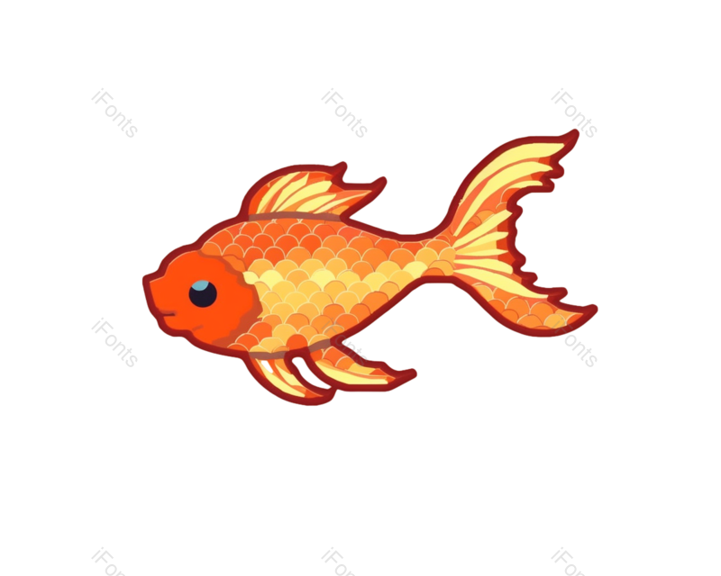 锦鲤图片,喜庆元素,金色渐变PNG,红色免抠素材